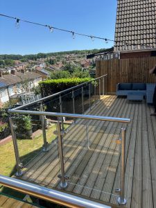 Stainless steel and glass balustrade