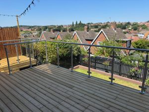 Stainless steel and glass balustrade