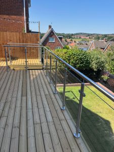 Stainless steel and glass balustrade
